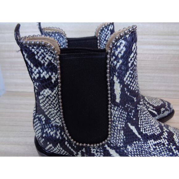 Coach Bowery Bead Snakeskin Natural G4368 Chelse Ankle Boot Womens Size 7B - Picture 6 of 8